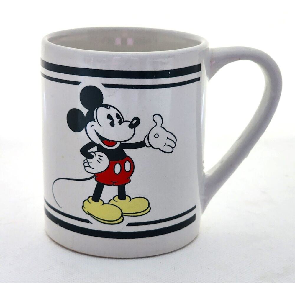 Mug/Cup-Disney-Mickey Mouse-Classic-White-Cartoon-Holds 8 oz/1 Cup